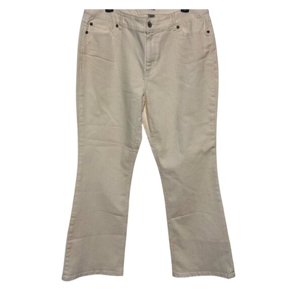 Chicos Platinum Winter White Short Charm Slim Jeans Size 2 - Picture 3 of 12